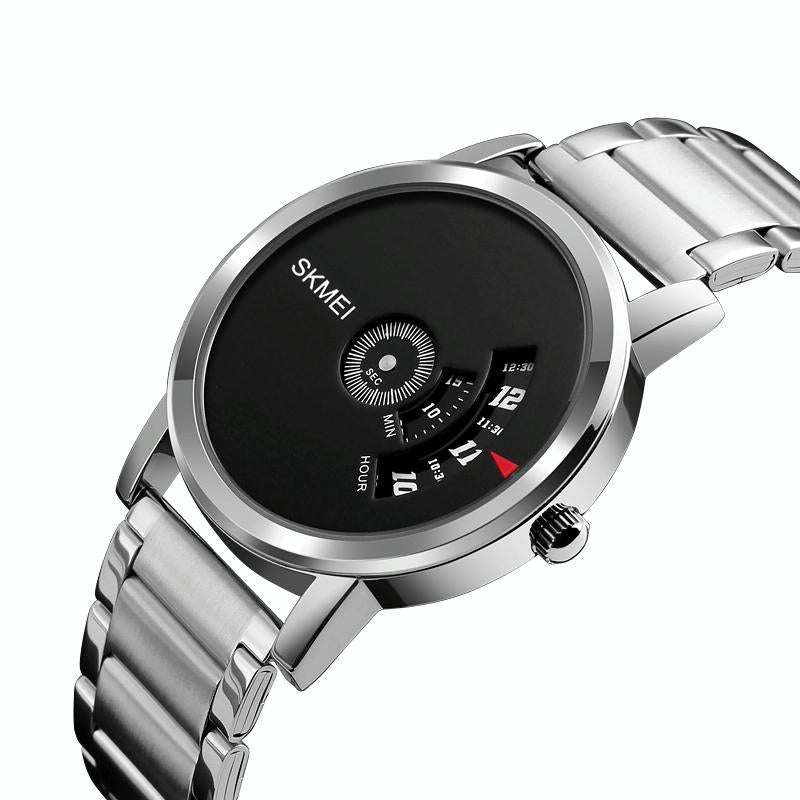Stylish 30m Waterproof Quartz Watch with Stainless Steel Band - Silver 13