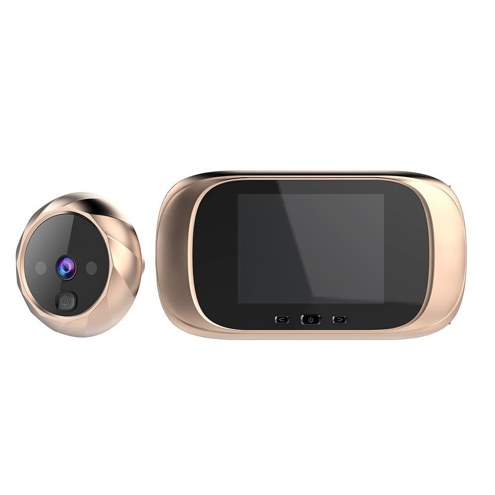 2.8 Lcd Screen Cat Eye Doorbell With Night Vision - Silver 3