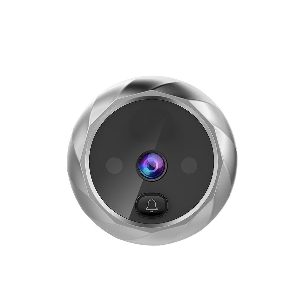 2.8 Lcd Screen Cat Eye Doorbell With Night Vision - Silver 14