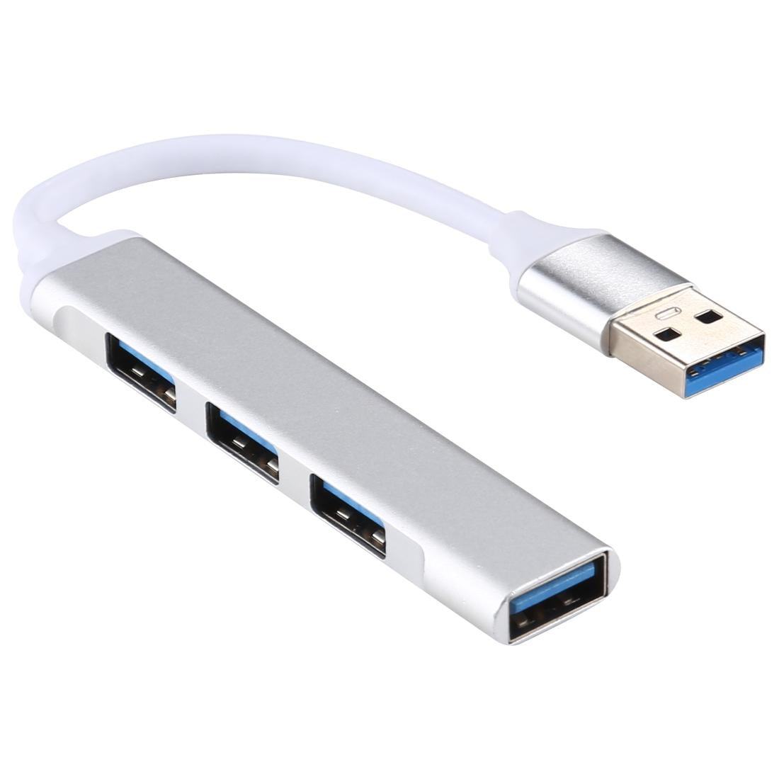 Aluminum Usb 3.0 + 2.0 Hub Adapter Silver 3