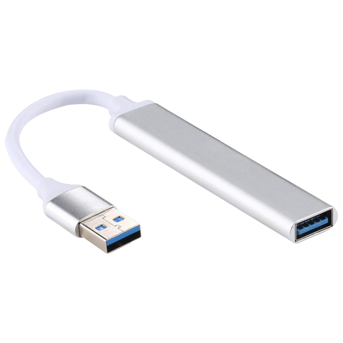 Aluminum Usb 3.0 + 2.0 Hub Adapter Silver 4