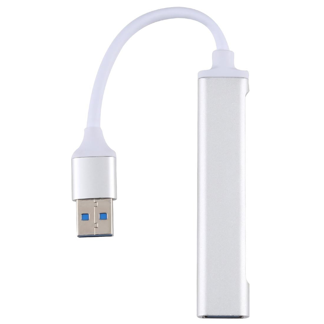 Aluminum Usb 3.0 + 2.0 Hub Adapter Silver 5