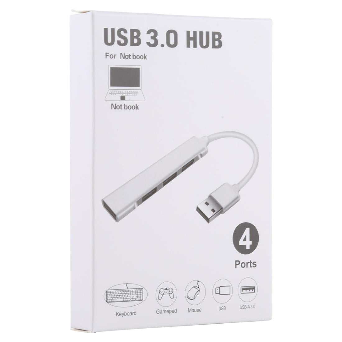 Aluminum Usb 3.0 + 2.0 Hub Adapter Silver 6