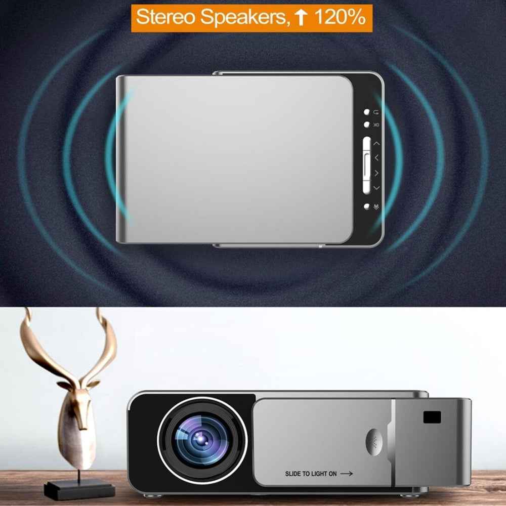 1080P Mini Theater Projector - 2000 Lumens Phone Version - Silver 5