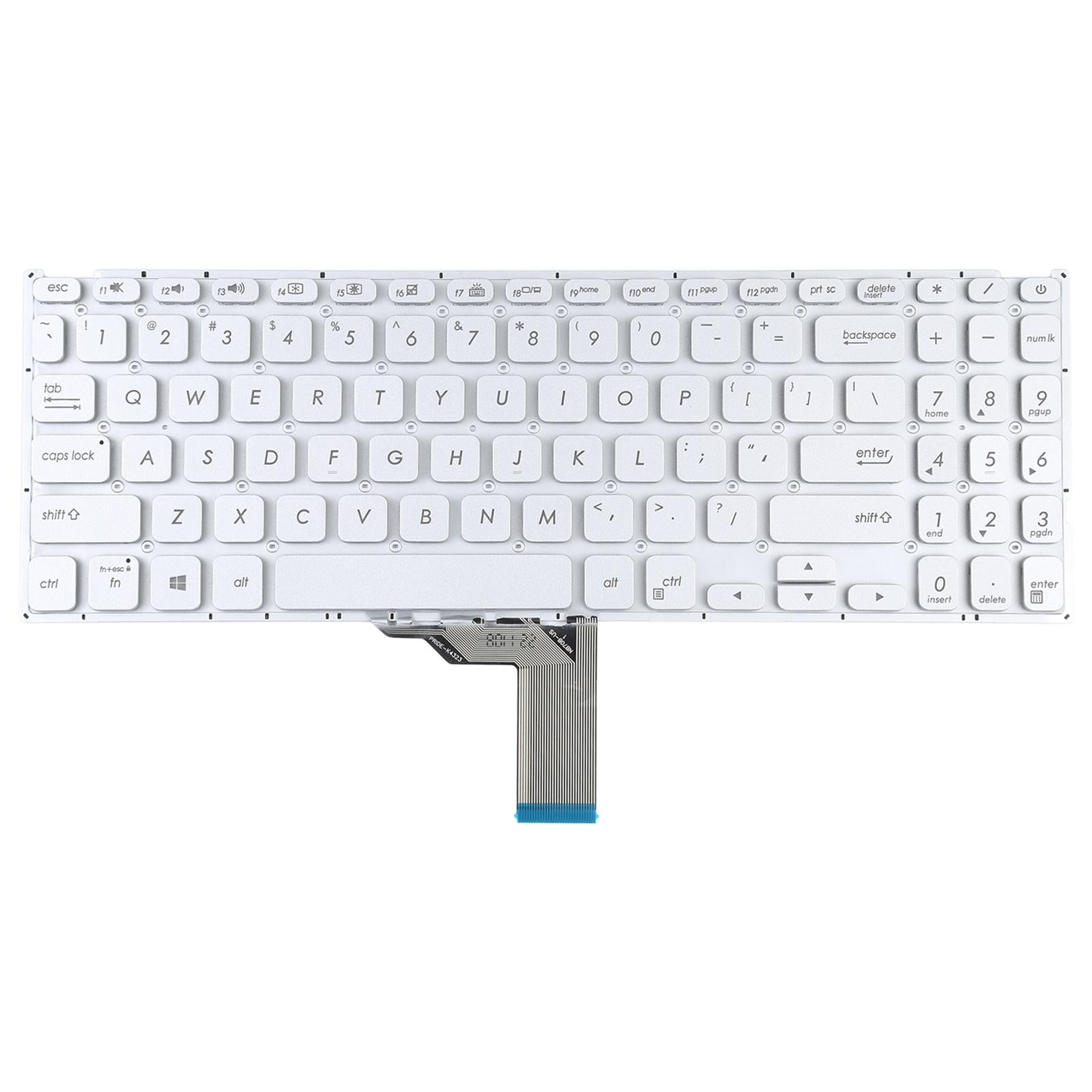 Us Keyboard with Backlight for Asus Vivobook X512 - Silver 3