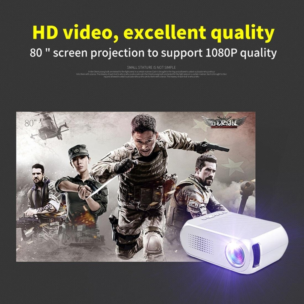 Mini Led Projector Home Theater Supports Hdmi & Av & Sd & Usb - Silver 11