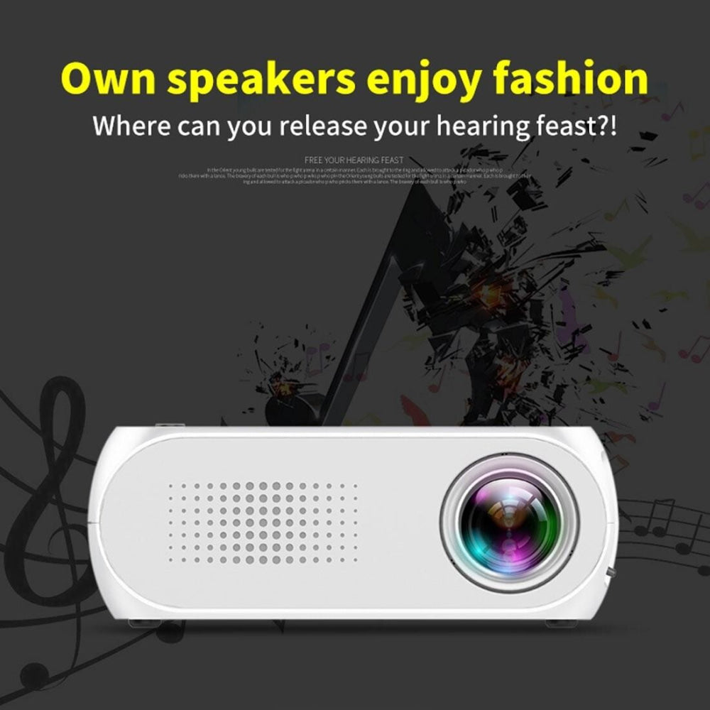 Mini Led Projector Home Theater Supports Hdmi & Av & Sd & Usb - Silver 15