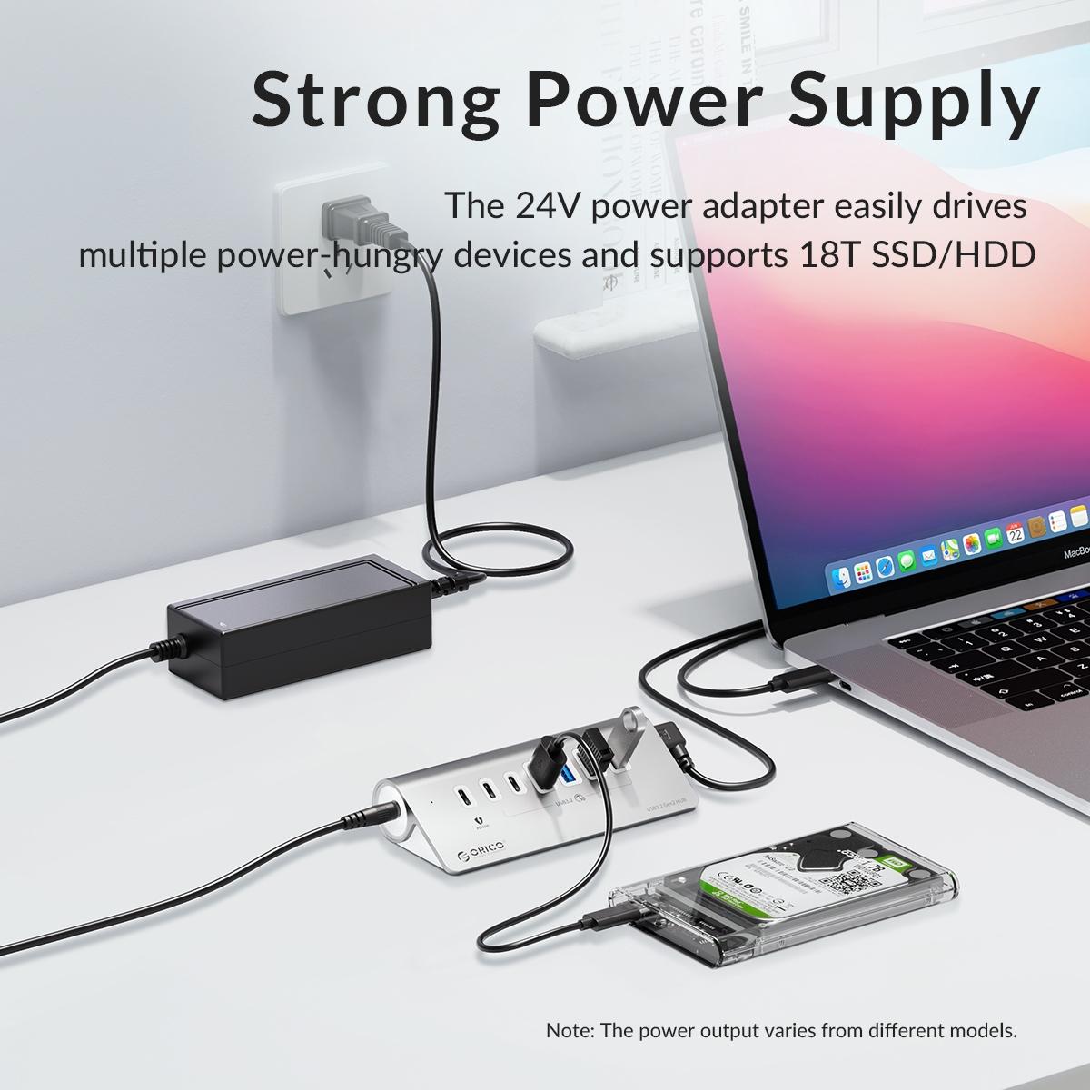 Aluminum 4-Port Type-C & Usb 3.2 Gen2 Hub 12