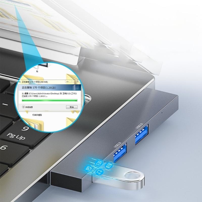 Usb Male To Dual Usb 2.0+3.0 Female Adapter Silver 8