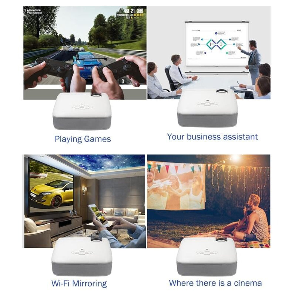 Portable Home Theater Projector - 1600 Lumens Hd Silver 5