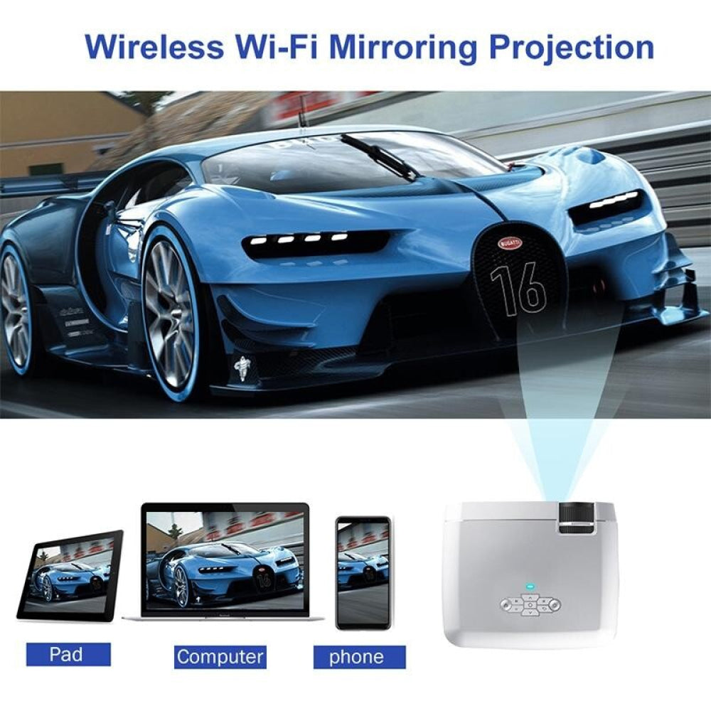 Portable Home Theater Projector - 1600 Lumens Hd Silver 8