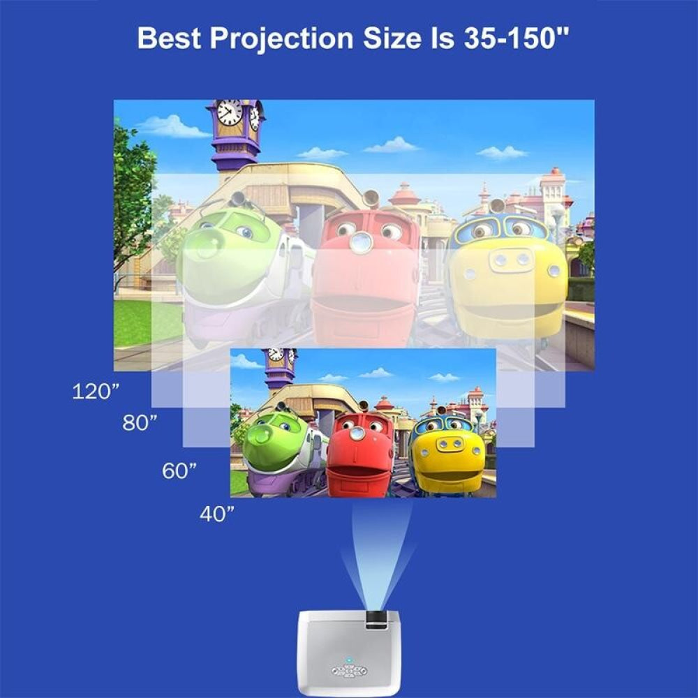 Portable Home Theater Projector - 1600 Lumens Hd Silver 10