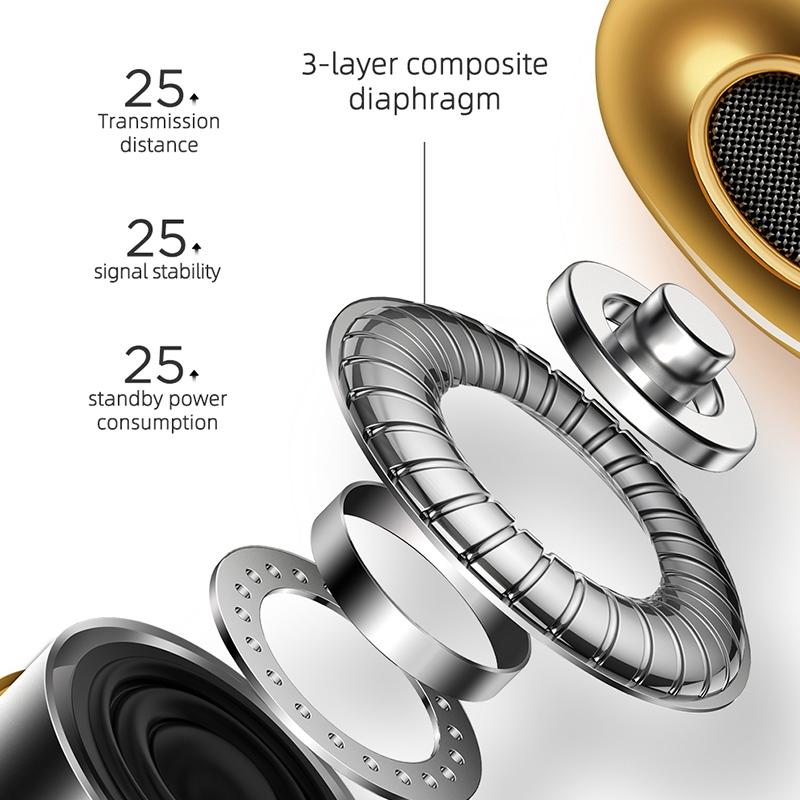 Silver Binaural Tws Bluetooth 5.0 Earphones - T03s Pride Version 6