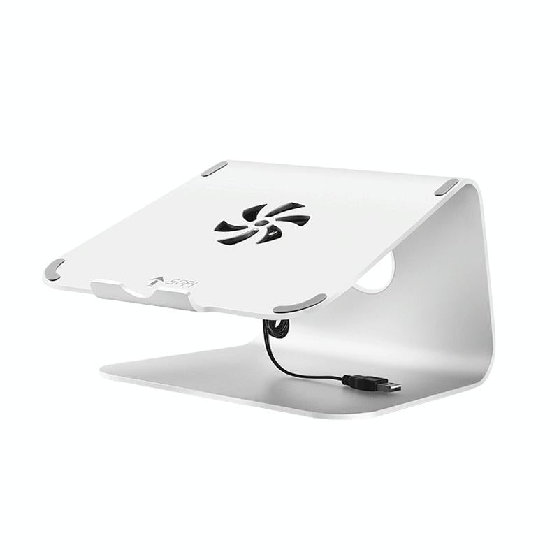 Classic Aluminum Cooling Stand with Fan for Mac Ipad and Laptops - Silver 3