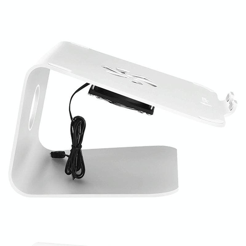 Classic Aluminum Cooling Stand with Fan for Mac Ipad and Laptops - Silver 5