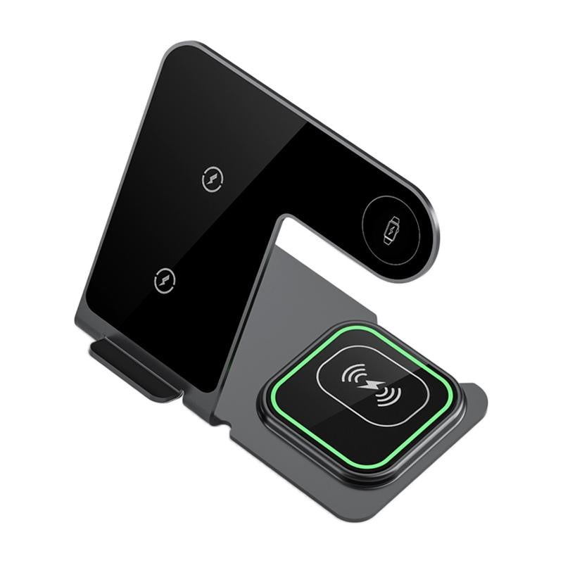 15W 3 In 1 Aluminum Wireless Charger - Silver 12
