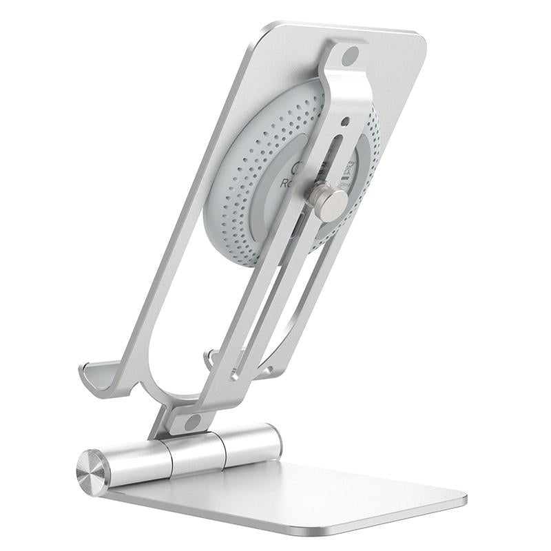 15W Foldable Wireless Charger & Phone Holder - Silver 4