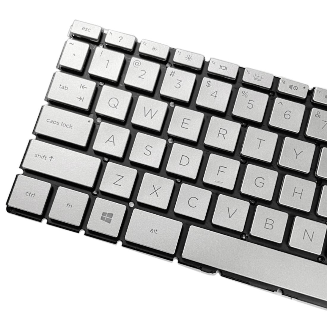 Backlit us Keyboard for Hp Pavilion X360 14 Laptops - Silver 11