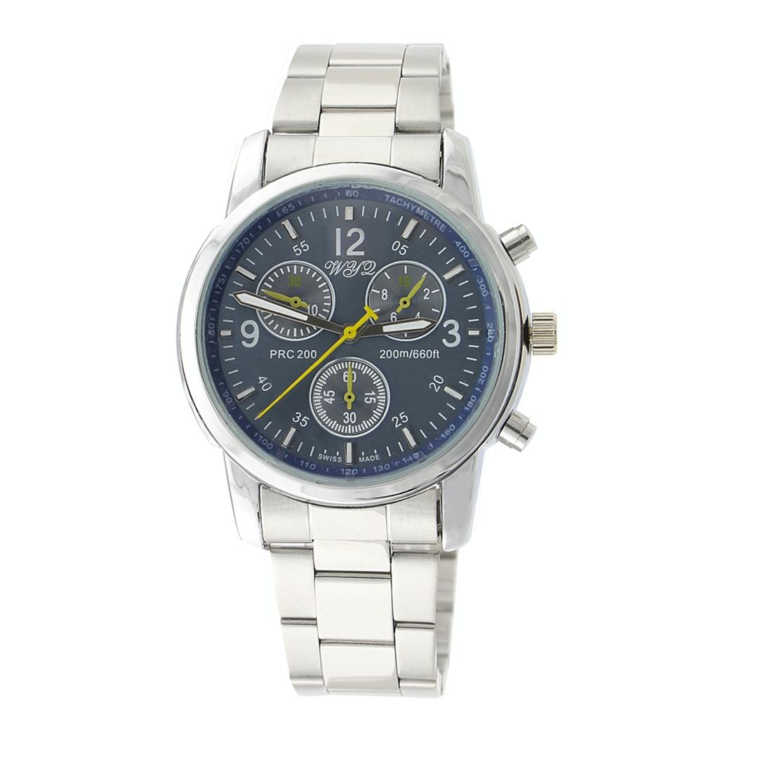Stylish Metal Band Wrist Watch - Silver 12