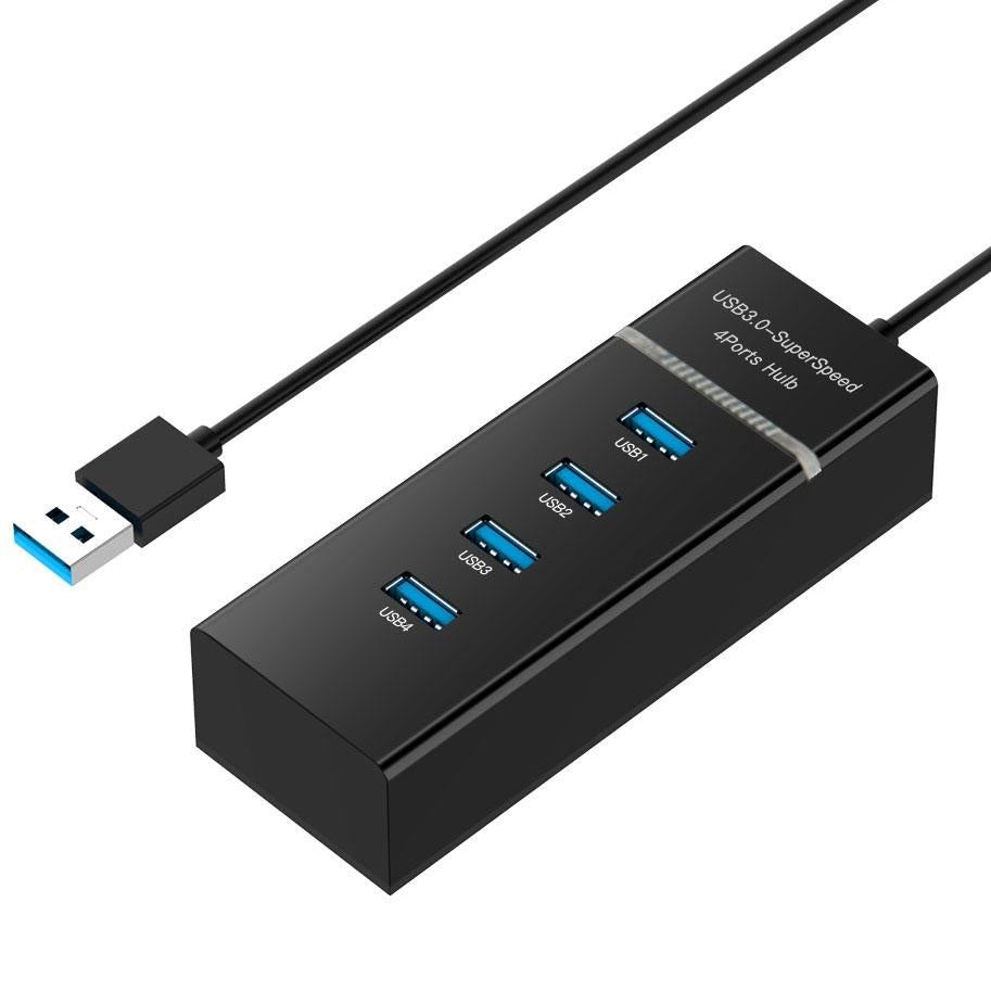 4-Port Usb 3.0 Hub With Led Super Speed 5Gbps - White 14