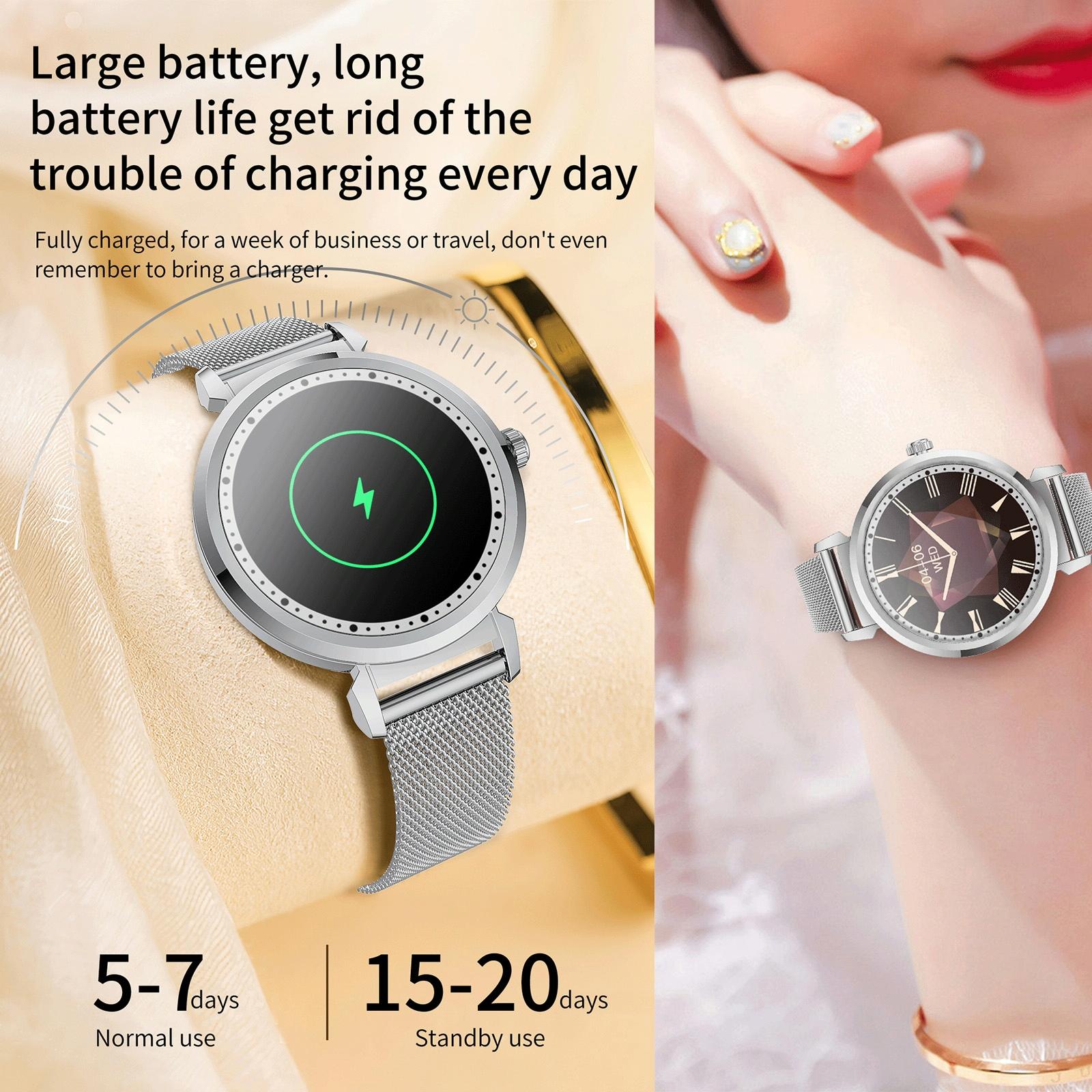 Menstrual Period Smart Bracelet With Blood Pressure And Heart Rate Monitoring - Silver 14