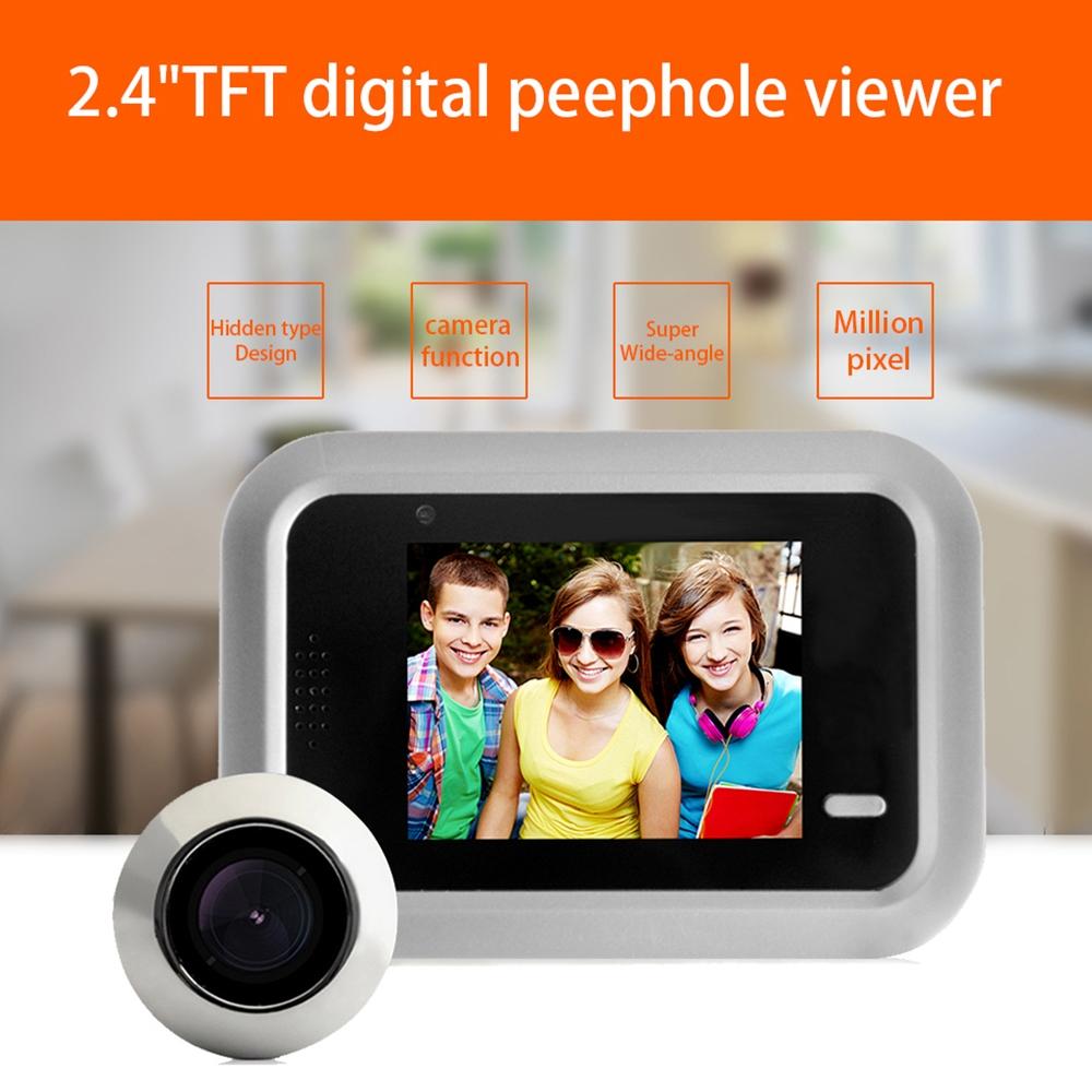 2.4 Screen 2.0Mp Security Camera With Tf Card Support - No Disturb Peephole Viewer 5