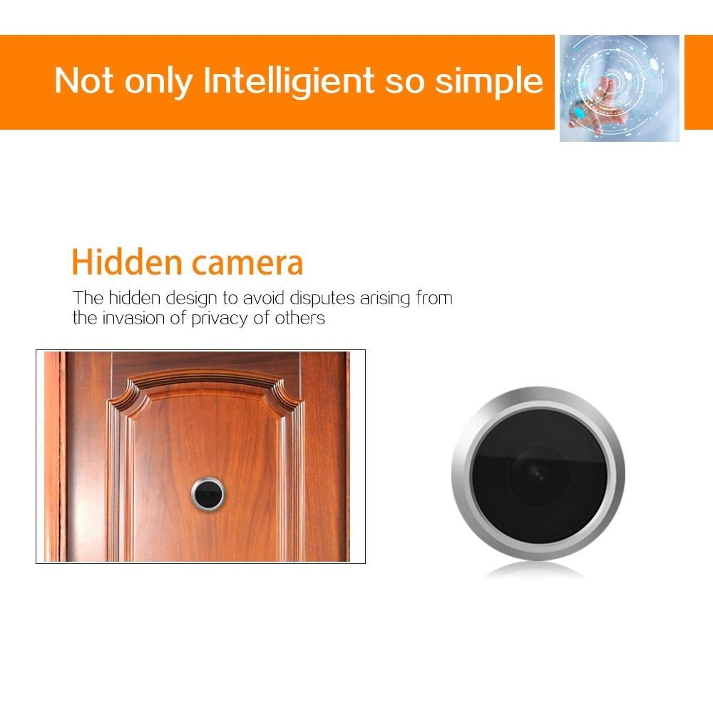 2.4 Screen 2.0Mp Security Camera With Tf Card Support - No Disturb Peephole Viewer 9