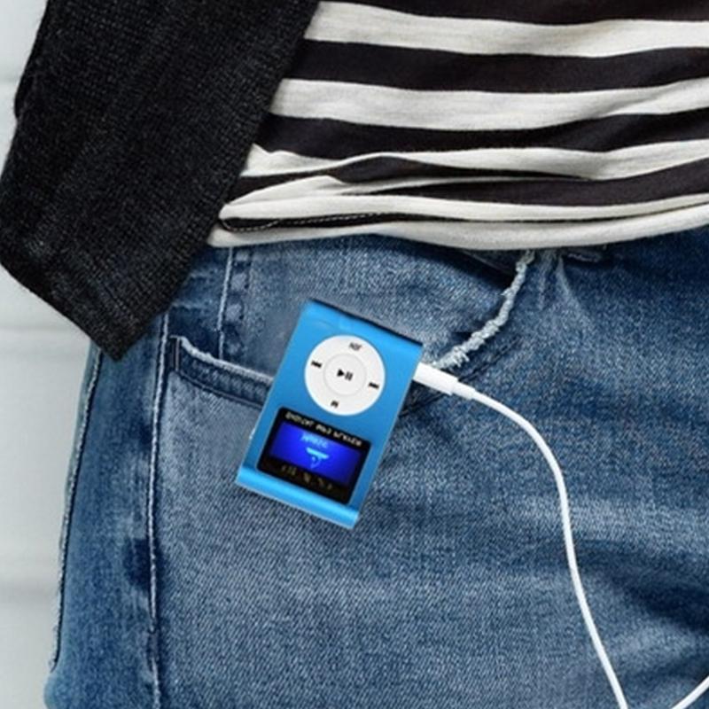 Lcd Mp3 Player With Tf / Micro Sd Slot & Metal Clip - Silver 8