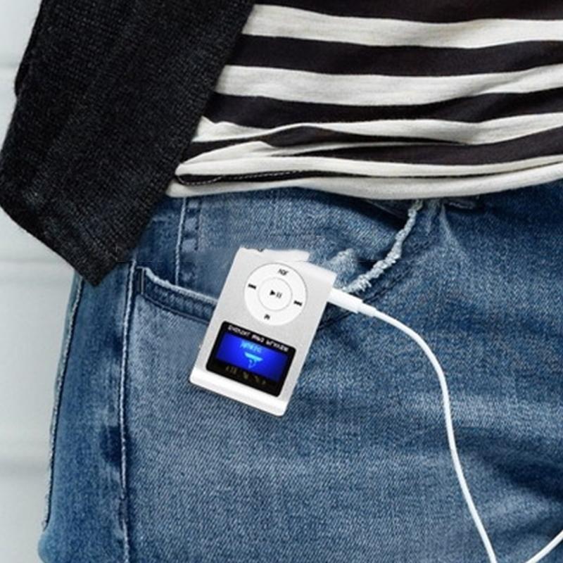 Lcd Mp3 Player With Tf / Micro Sd Slot & Metal Clip - Silver 13