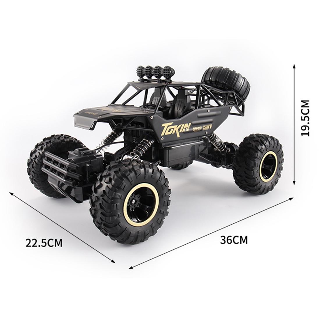 37cm Remote Control Bigfoot Climbing Car - 1 12 Alloy 4wd Cross-country Toy - Silver 5