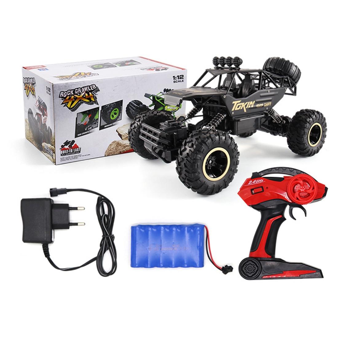 37cm Remote Control Bigfoot Climbing Car - 1 12 Alloy 4wd Cross-country Toy - Silver 9