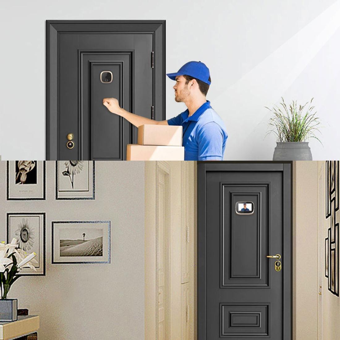 4.3 Security Door Viewer With 1.0Mp Camera Motion Detection Night Vision & Music - 145 Degree Wide Angle & Tf Card - Black 6