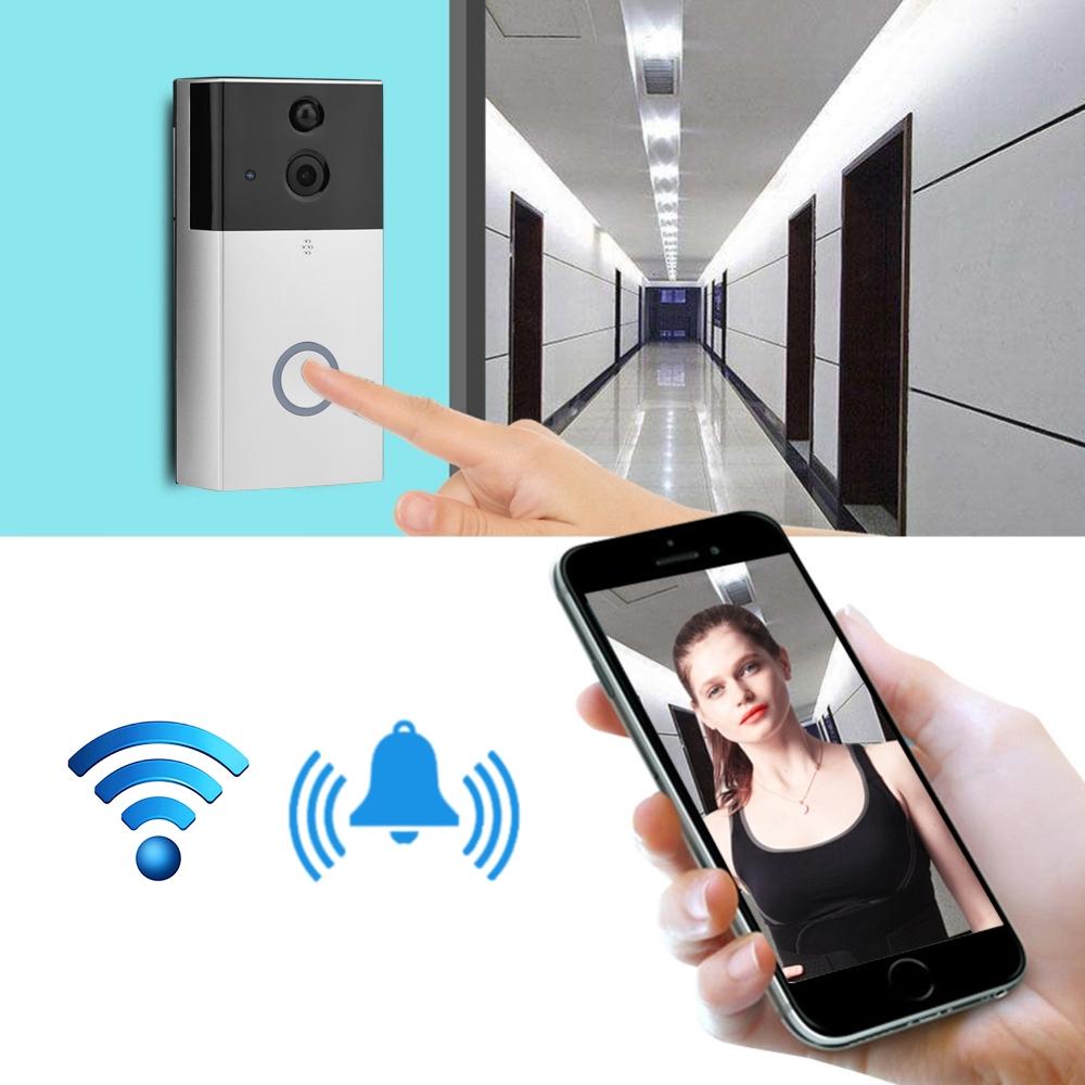 Hd 720P Security Camera Smart Wifi Video Doorbell Intercom Support Tf Card & Infrared Night Vision & Motion Detection App For Ios And Android - Silver 4