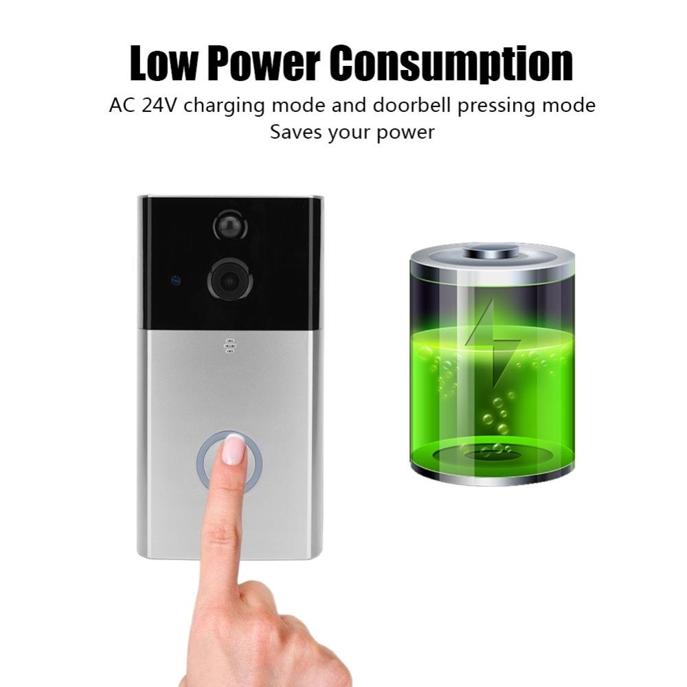 Hd 720P Security Camera Smart Wifi Video Doorbell Intercom Support Tf Card & Infrared Night Vision & Motion Detection App For Ios And Android - Silver 6