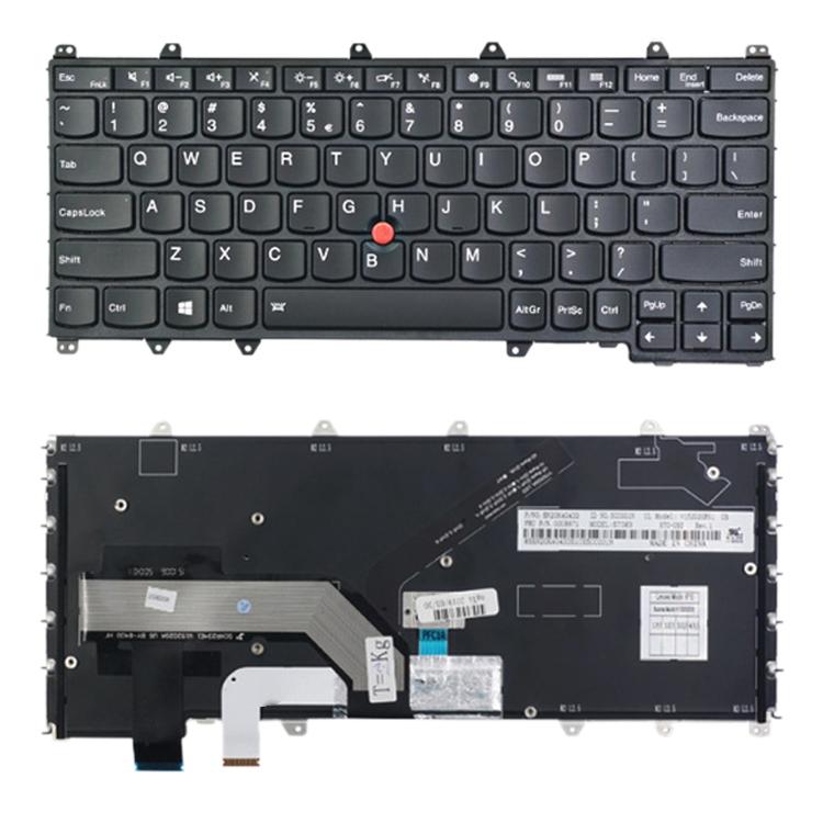 Backlit us Keyboard for Lenovo Thinkpad Yoga 260 / 370 / X380 - Silver 7