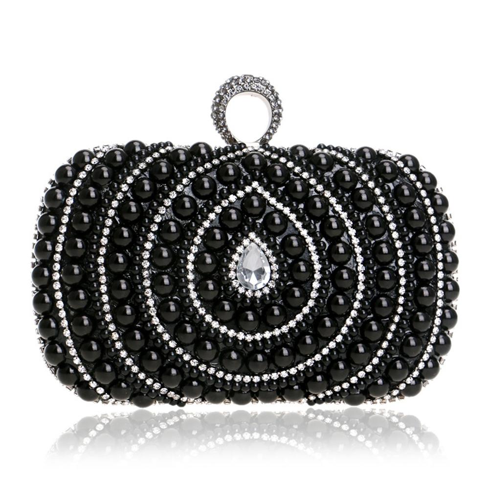 Stylish Pearl Handbag for Fashion Banquets and Parties - Silver 3