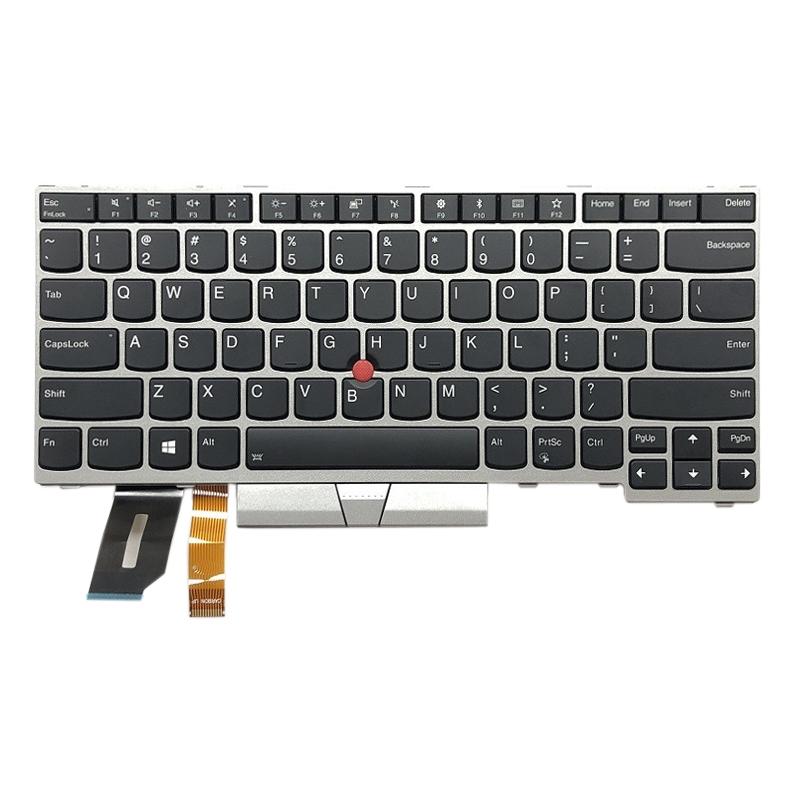 Lenovo Thinkpad E480 L480 L380 T480s Backlit Keyboard - Silver 3