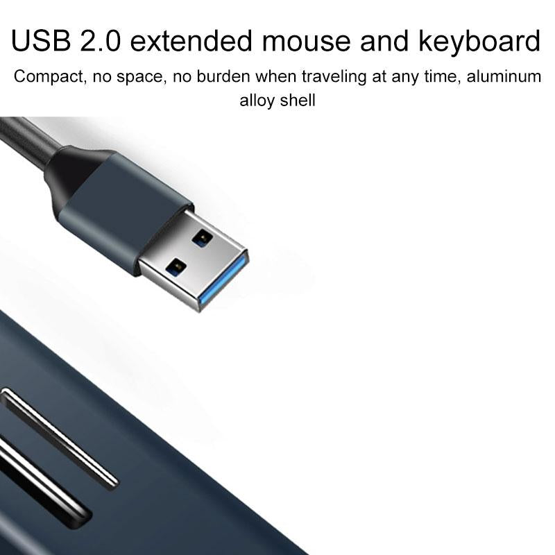 5-In-1 Usb3.0 Hub Adapter 3X Usb + Sd / Tf Reader - Silver 4