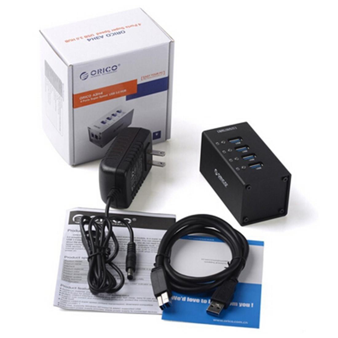 Aluminum 4-Port Usb 3.0 Hub + 12V Power Supply 5