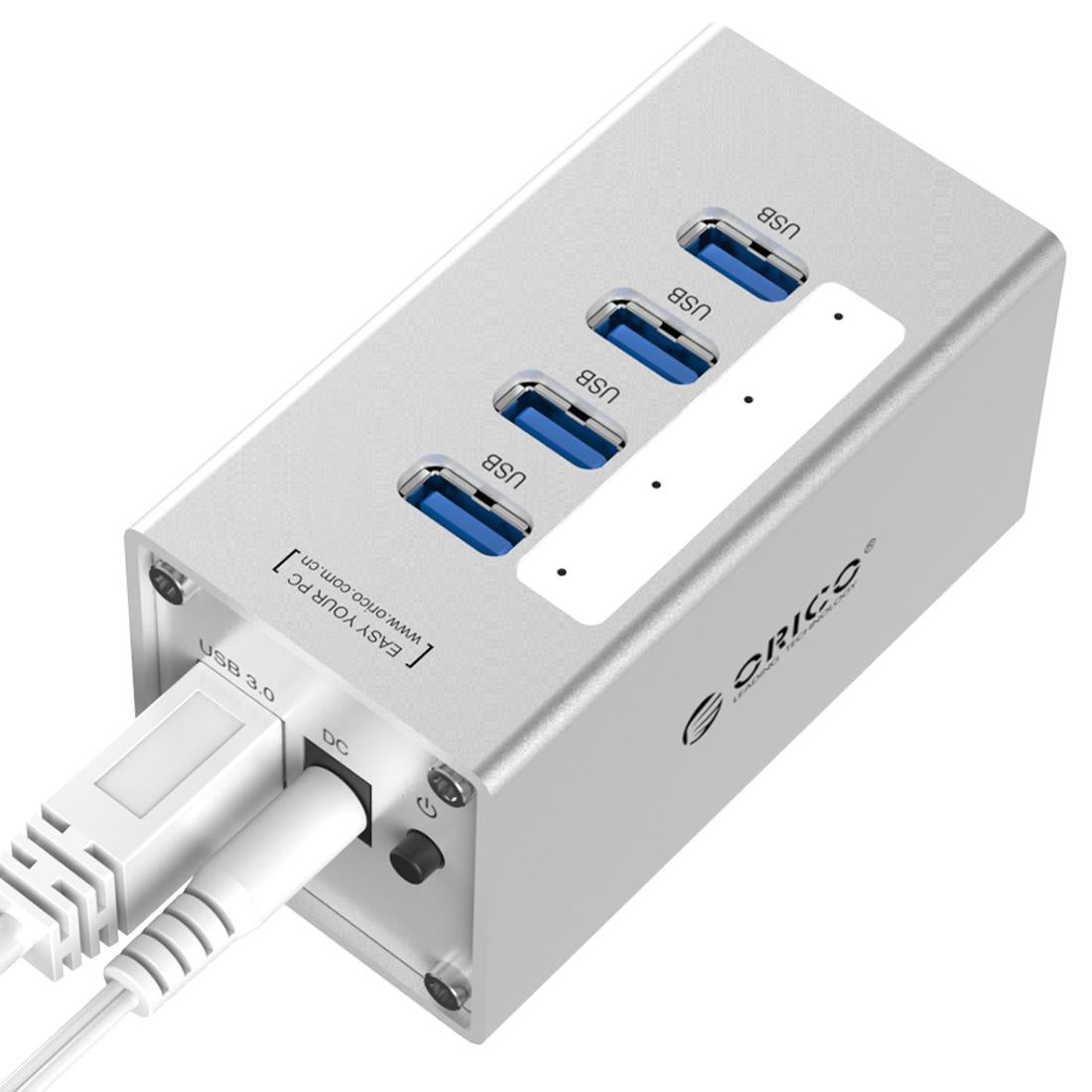 Aluminum 4-Port Usb 3.0 Hub + 12V Power Supply 6