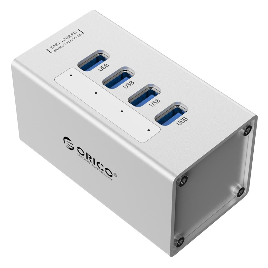 Aluminum 4-Port Usb 3.0 Hub + 12V Power Supply 9