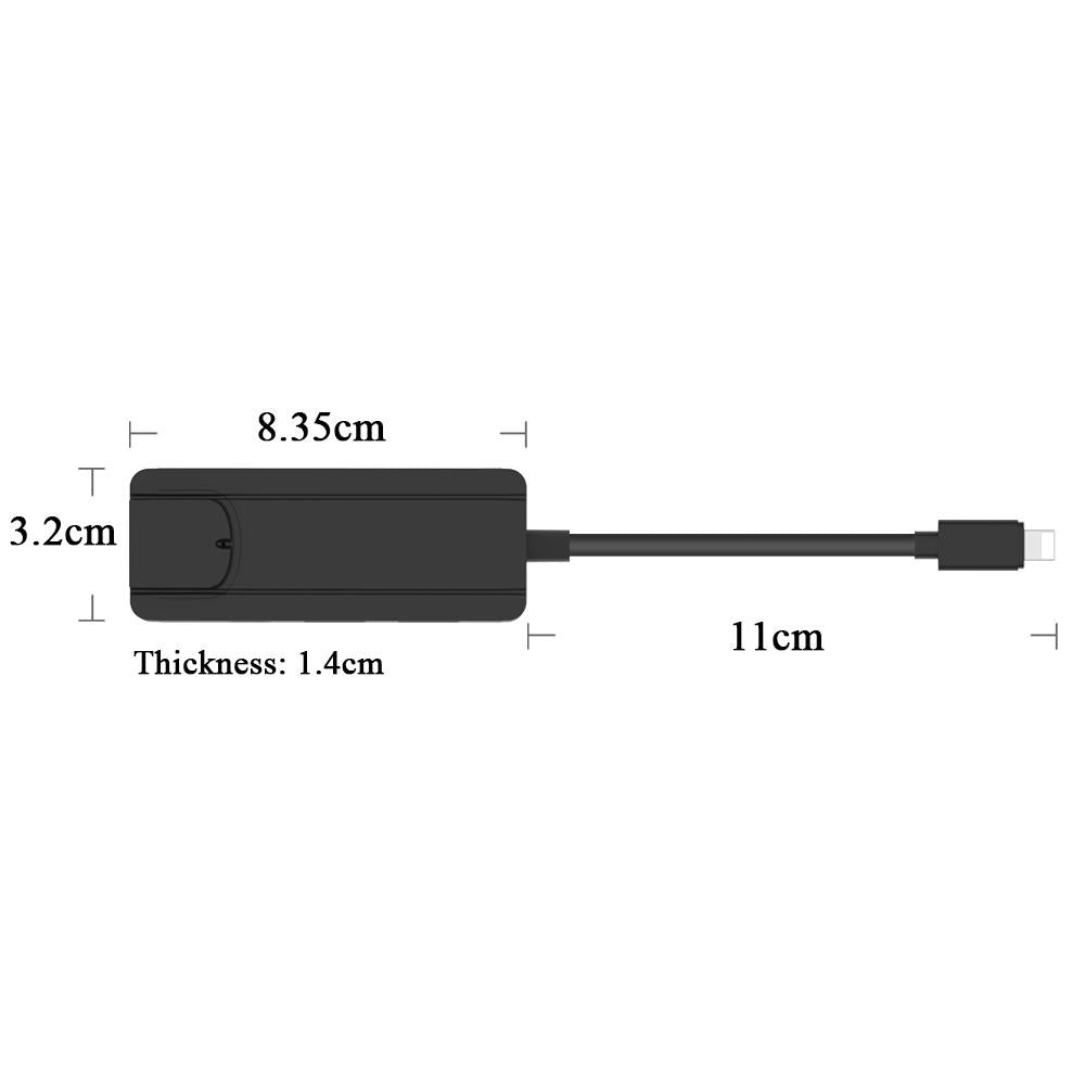 8Pin To Rj45 Usb 2.0 Hub Adapter - Silver 13