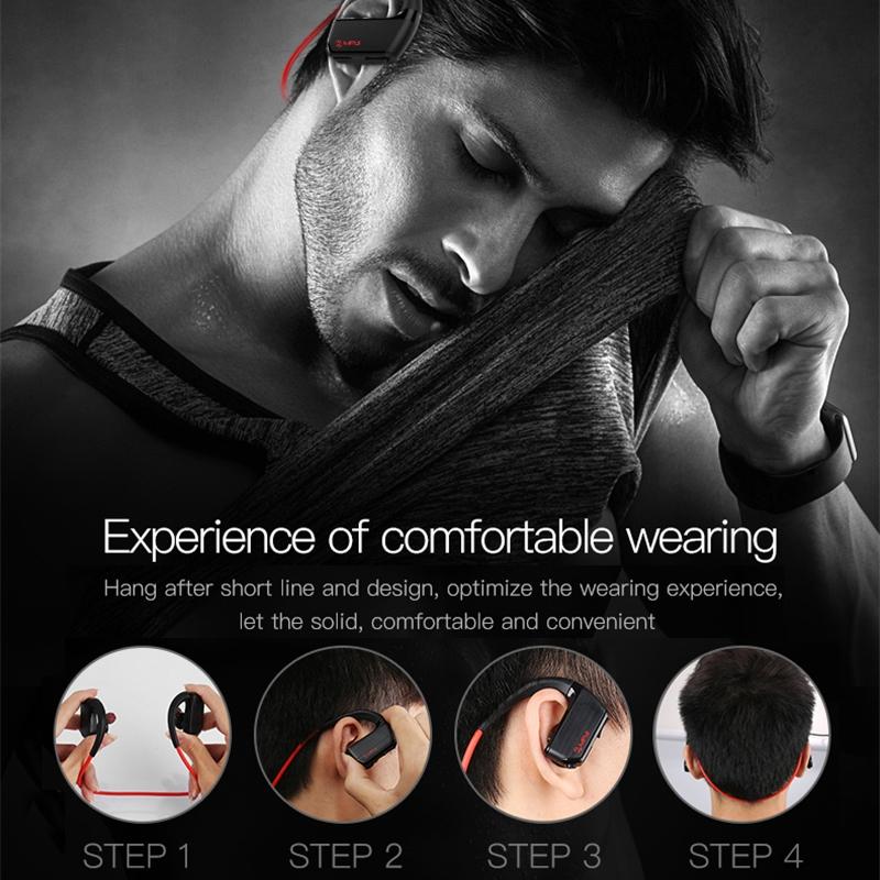 Wireless Sports Bluetooth Earphones - Binaural Hanging Type 5.0 - Silver 9