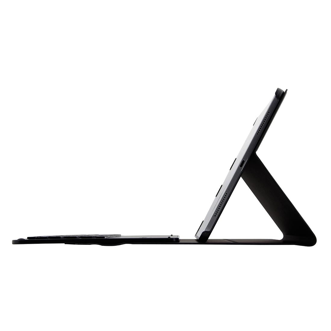 Bluetooth Keyboard & Leather Tablet Case For Ipad Pro 11 2018 - Detachable Aluminum Three-Gear Magnetic Sleep Function - Black Silver 7