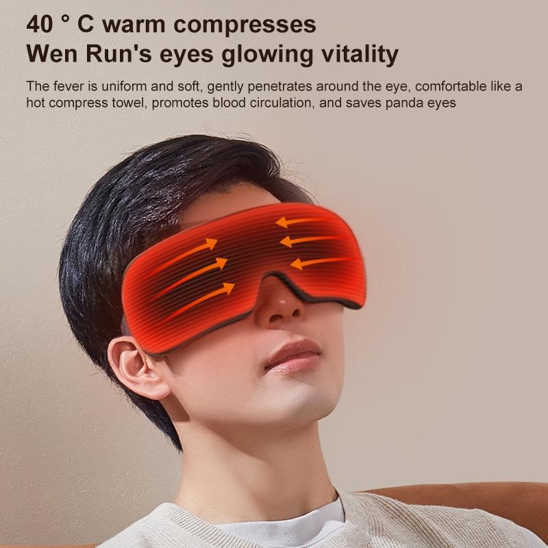 Smart Eye Massager With Hot Compress Air Pressure & Vibration - Light Smoke 5