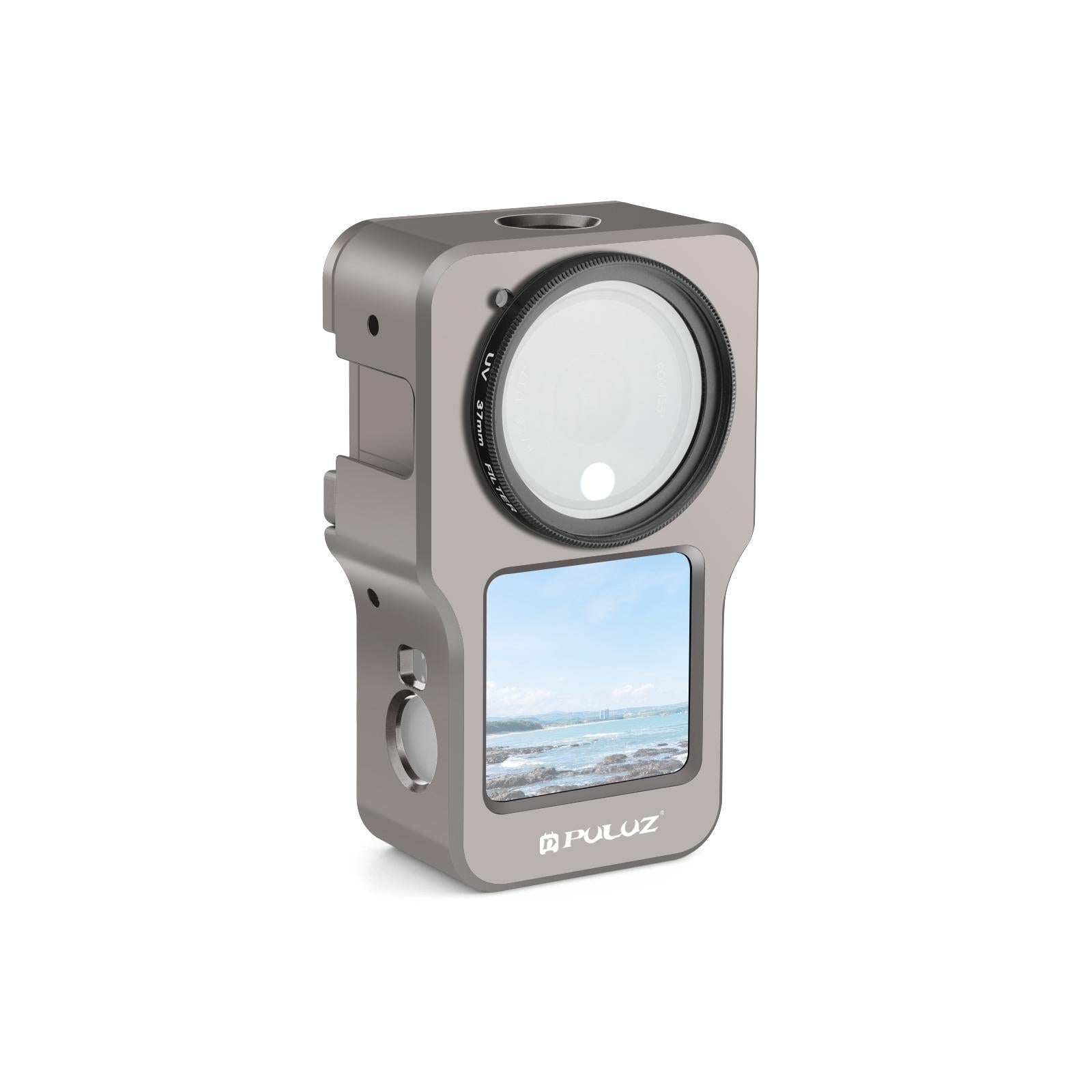 Aluminum Cage for Dji Action 2 - Cnc Alloy - Titanium Color 9