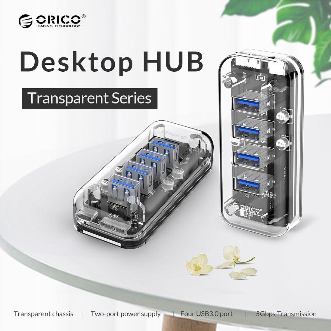 4-Port Usb 3.0 Desktop Hub With Blue Led 3