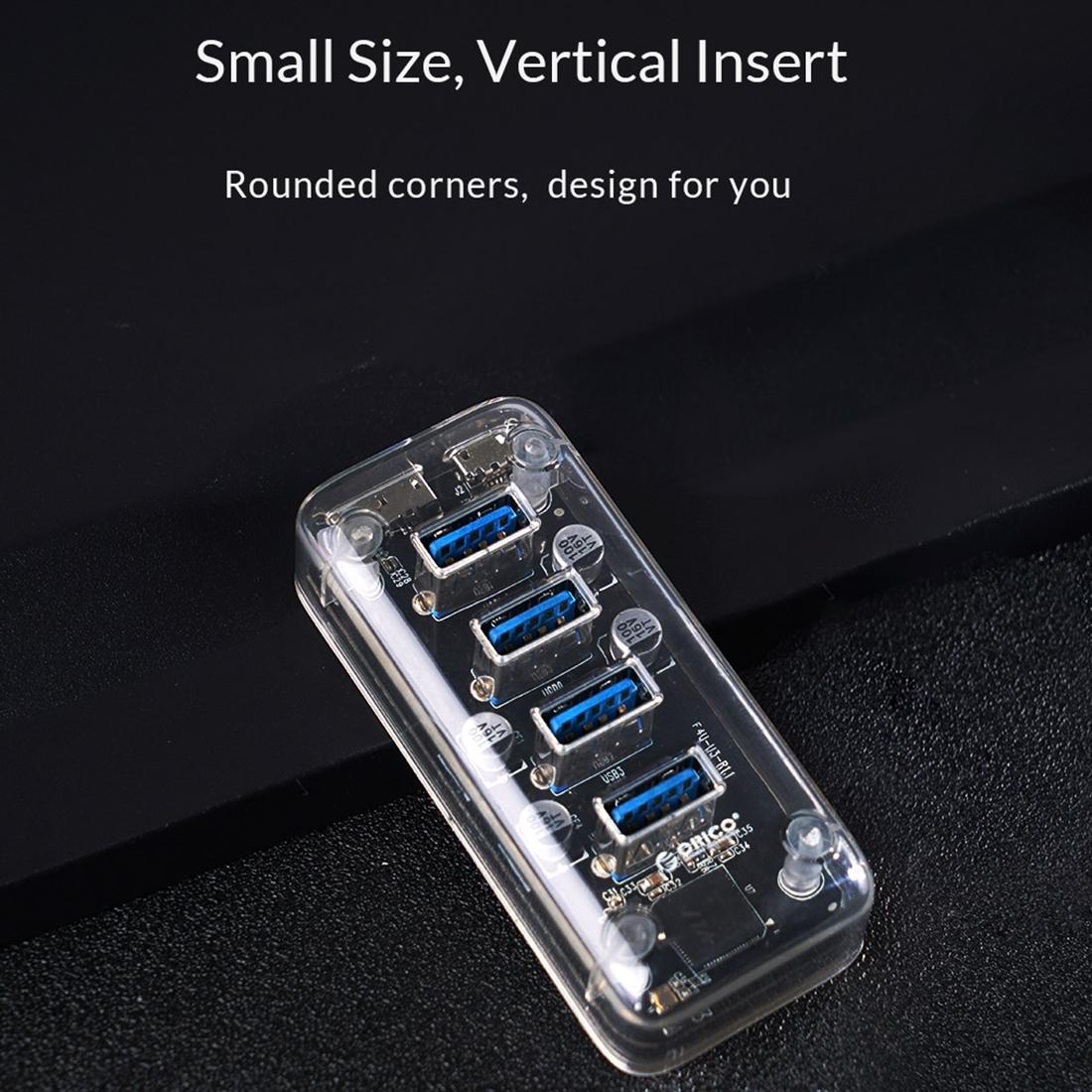 4-Port Usb 3.0 Desktop Hub With Blue Led 10