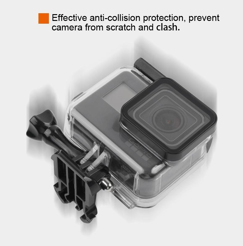 Waterproof Housing for Gopro Hero 6 / 5 with Touch Screen Back Cover - 45m 5