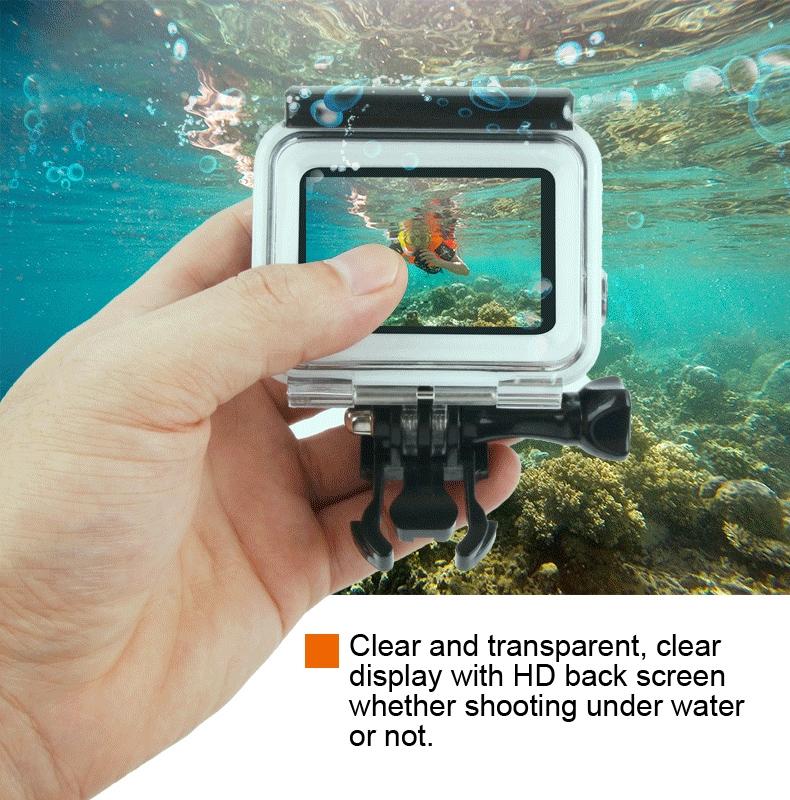 Waterproof Housing for Gopro Hero 6 / 5 with Touch Screen Back Cover - 45m 6